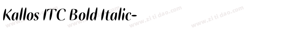 Kallos ITC Bold Italic字体转换
